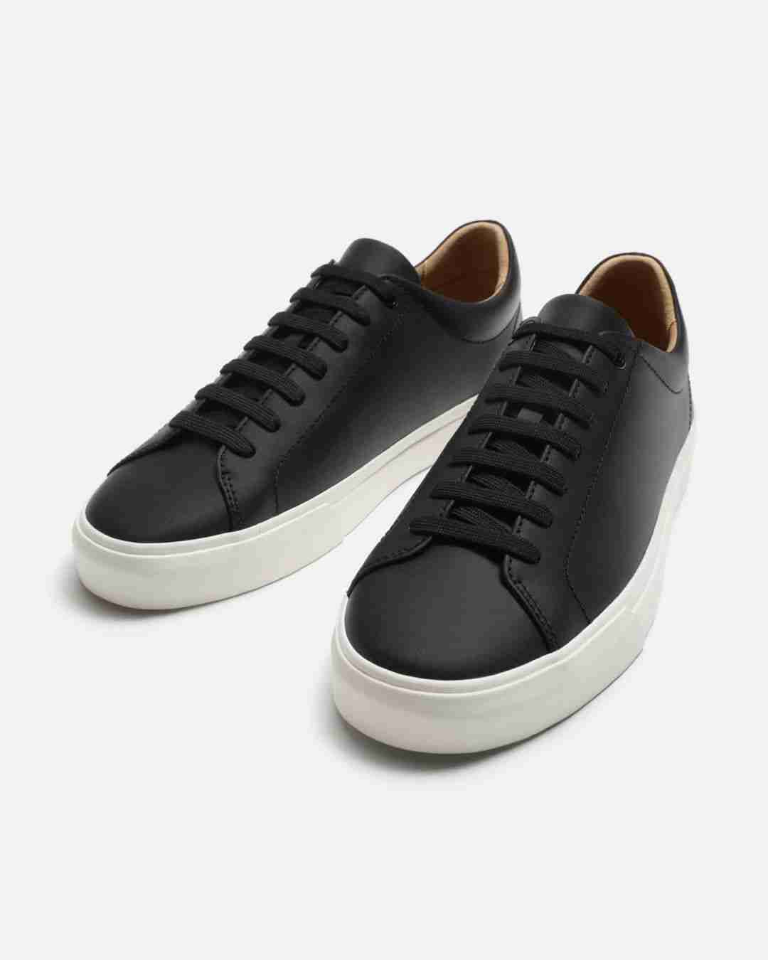 Zara Minimal Leather Sneakers