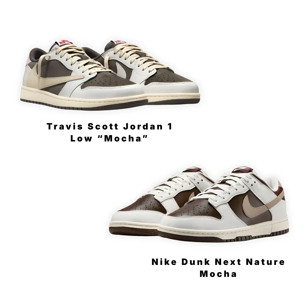 Travis Scott Jordan 1 Low “Mocha” Alternative: Nike Dunk Next Nature Mocha