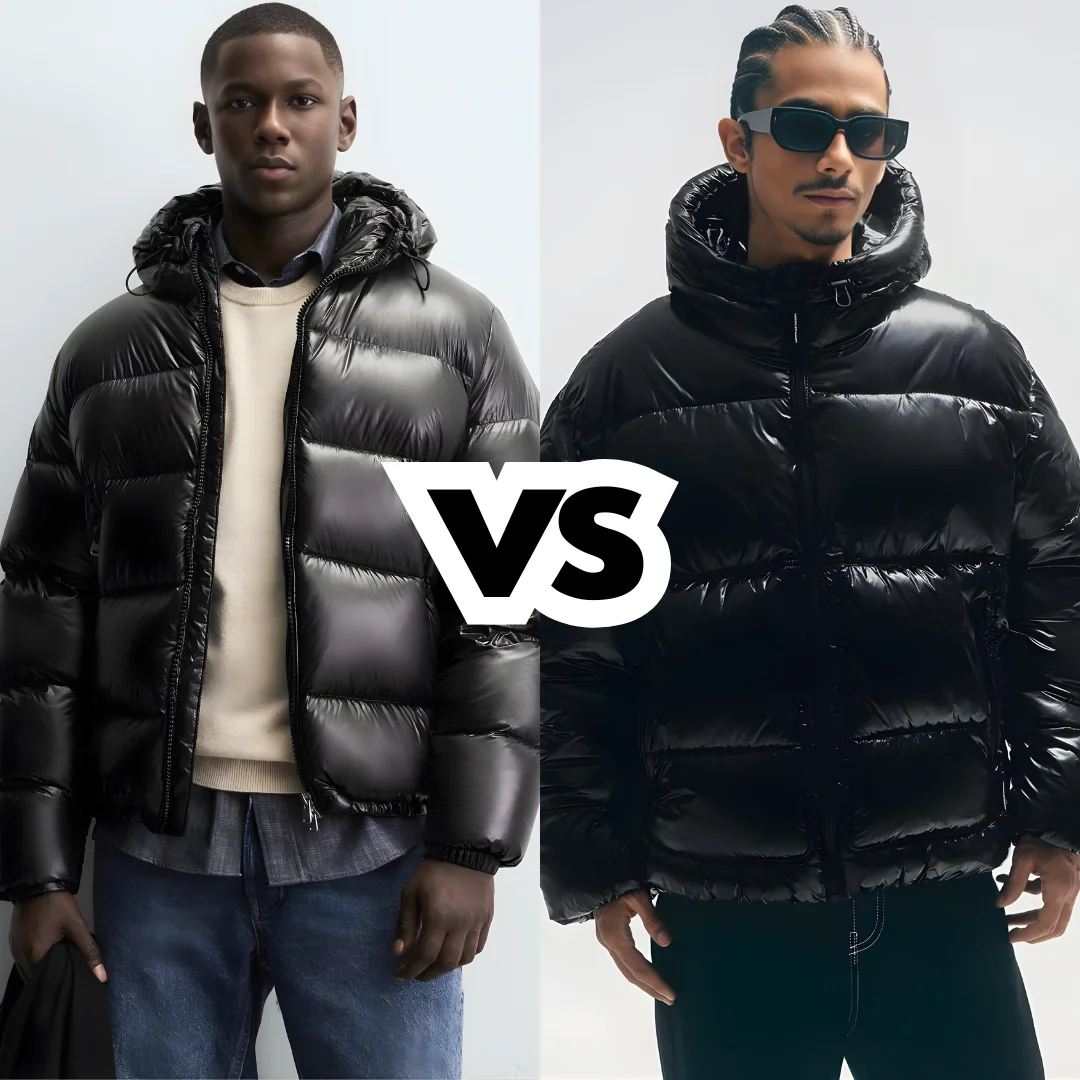 Bershka vs Zara Puffer Jackets