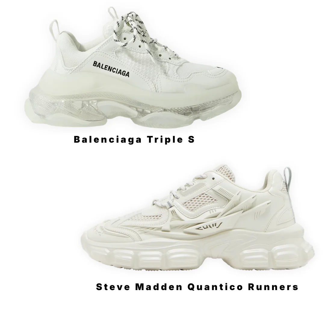 Balenciaga Triple S Alternative: Steve Madden Quantico Runners