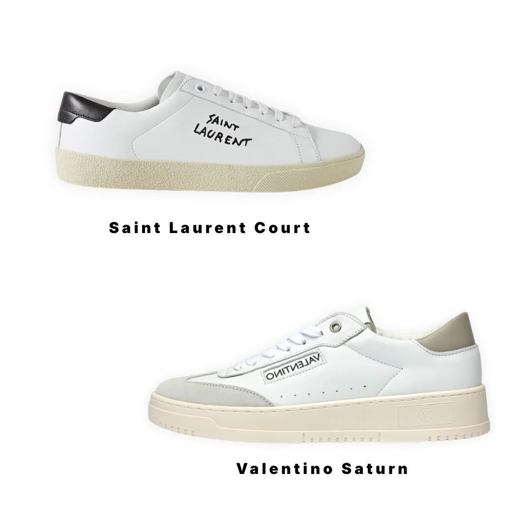 Saint Laurent Court Trainer Alternative: Valentino Saturn Trainers