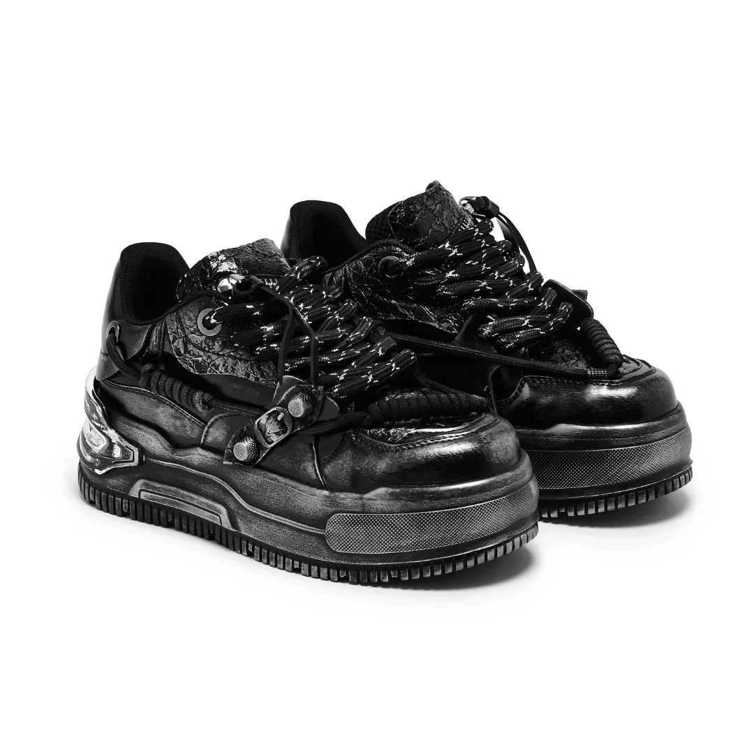 Closest Maison Mihara Dupe: Koi Metamorphosis Distressed Platform Trainers